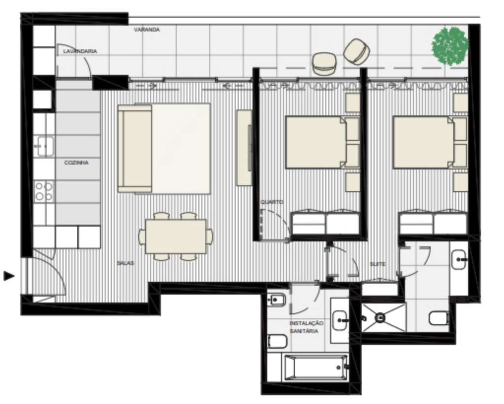 Magnifico T2 Condominio fechado com piscina e padel pronto a habitar - Grande imagem: 5/12