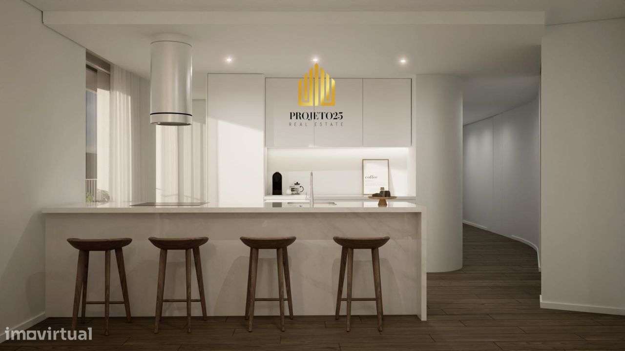 T4 NOVO (em construção) com 4 frentes, Terraço Privativo e Piscina. - Grande imagem: 4/27