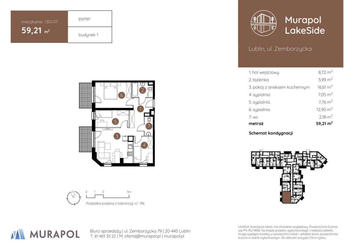 4-pokojowe mieszkanie 59m2 Bez Pośredników - Pełny obrazek: 2/6