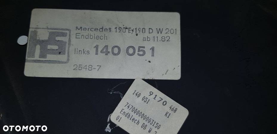Reperaturka błotnika tył lewa MERCEDES 190 10.82-08.9 - 2