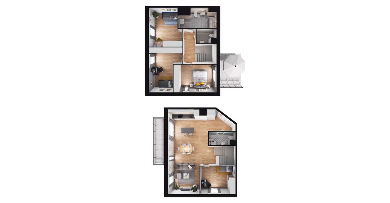 5-pokojowe mieszkanie 113m2 + taras Bezpośrednio - Pełny obrazek: 2/8