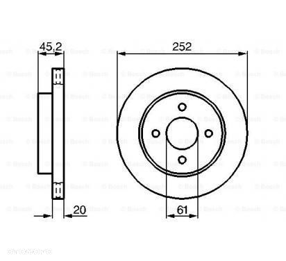 TARCZA HAMULCOWA 252X20 V 4-OTW NISSAN ALMERA 95-00  2 SZT ATE 420203 - 3