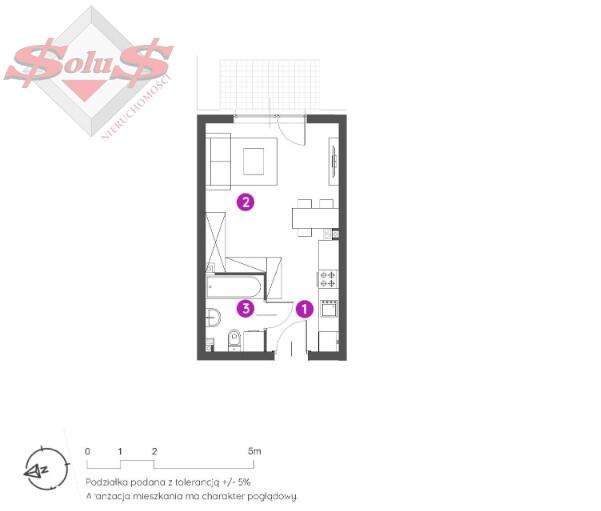 Kawalerka z ogródkiem i miejscem parkingowym-15