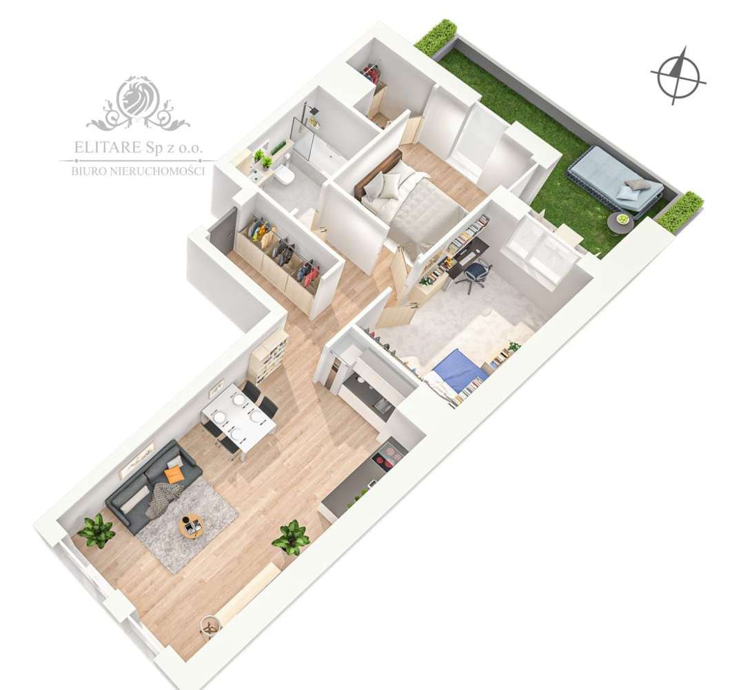Apartament 3 pok. 67,76 z tarasem/Os. Powstańców Ś - Pełny obrazek: 4/18