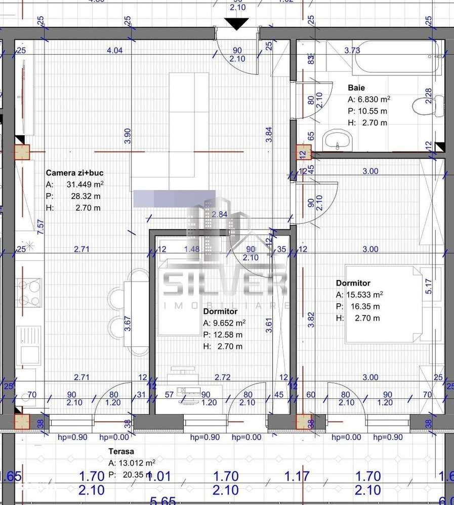 Apartament cu 3 camere+terasa de 13 mp! - Imagine principală: 4/7