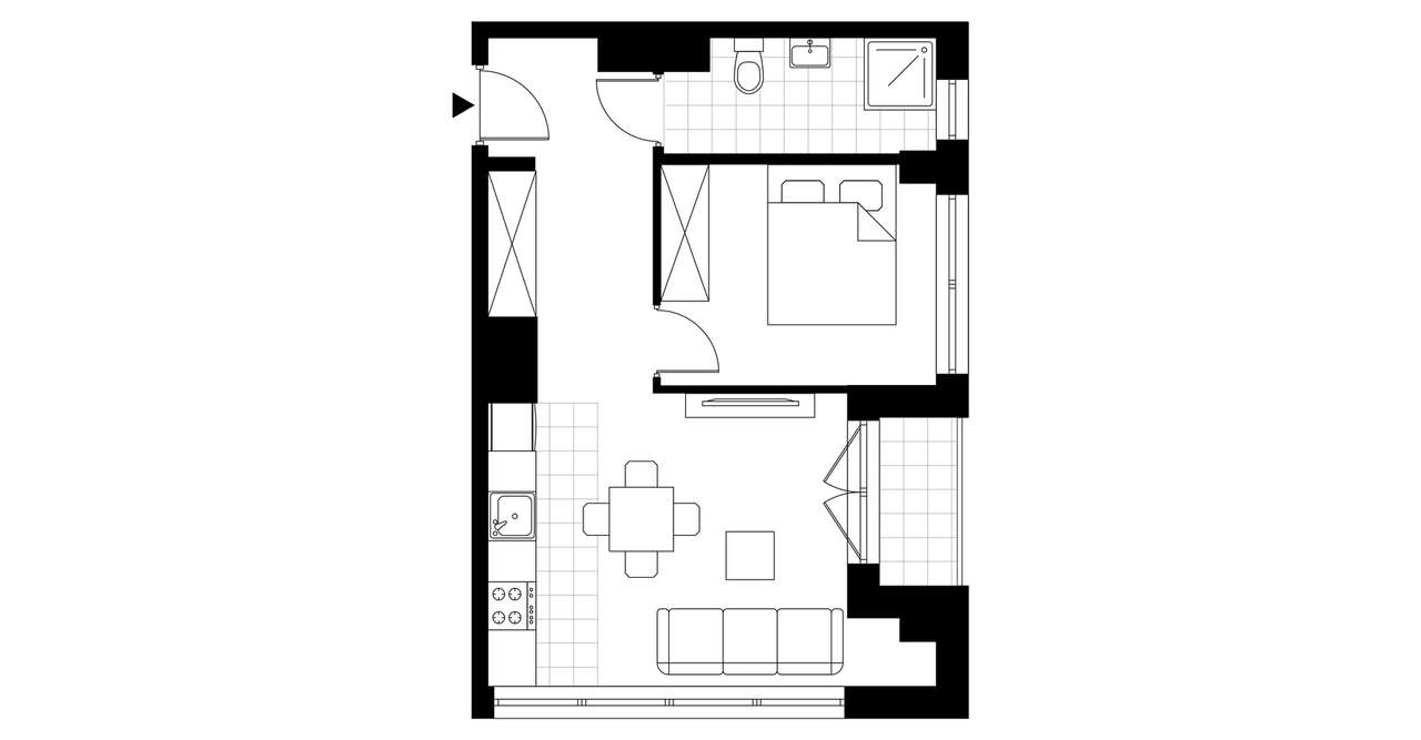 Aura Towers | mieszkanie 2-pok. | C_14.112 - Pełny obrazek: 4/9