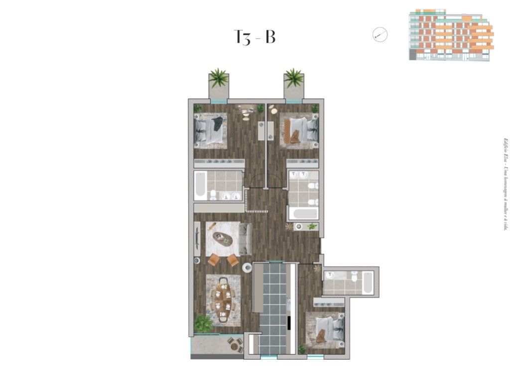 Apartamento T3 - Cais da Fonte Nova