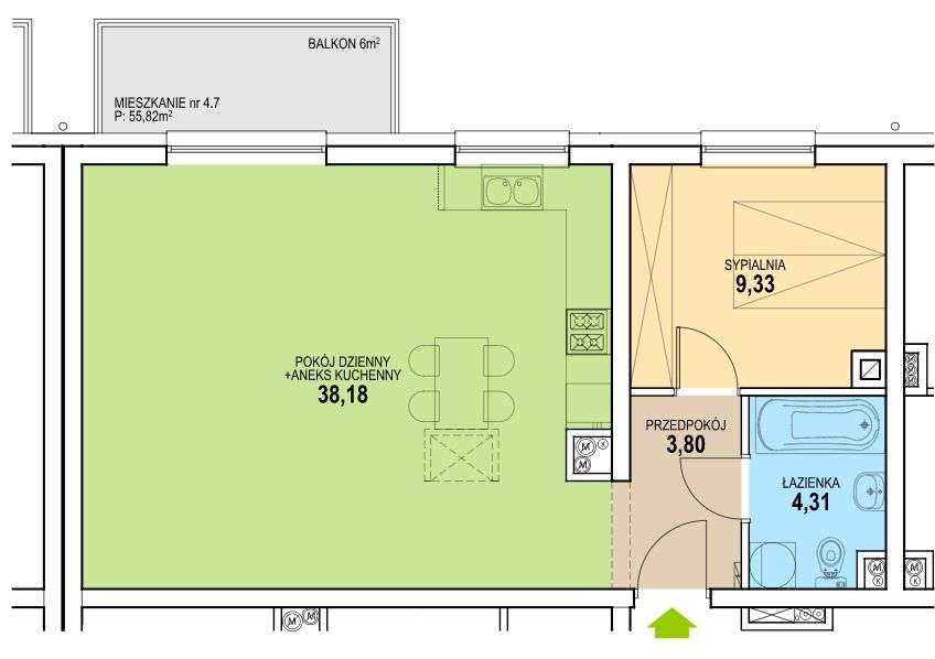 Osiedle Niwa | mieszkanie C3_6_22 - Pełny obrazek: 2/6