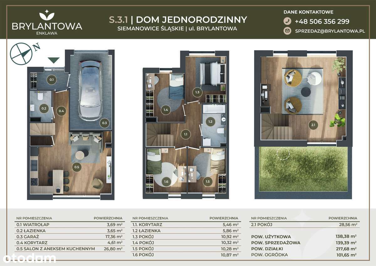 Nowy dom 138m2, 6 pokoi, garaż, ogródek 102m2 - Pełny obrazek: 5/14