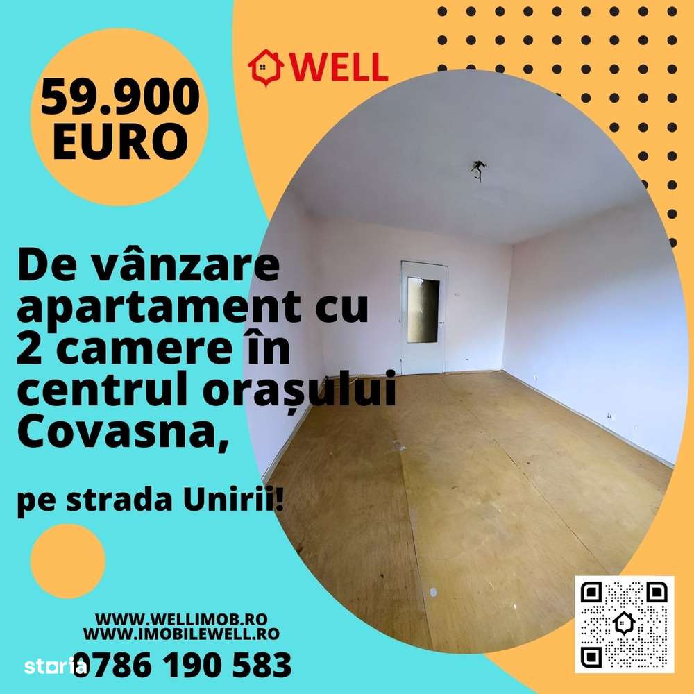De vânzare apartament cu 2 camere în Covasna, str Unirii! - Imagine principală: 1/11
