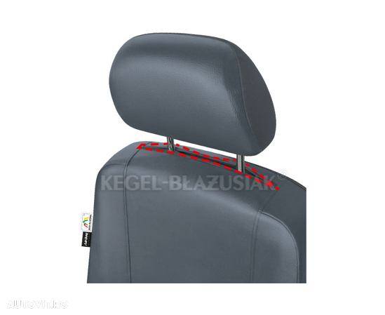 Huse scaune auto Practical M-Size Super AirBag - Fata set huse auto imitatie piele culoare Gri marca Kegel - 2