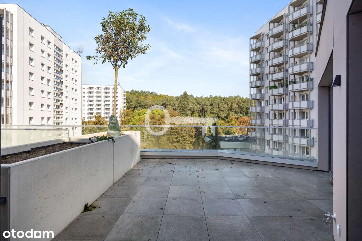 Wysokie piętro | Taras 23 m2 | Las-0