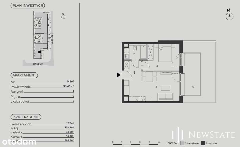 Sprzedaż | 36,43 m² z ogródkiem | Lindego - Pełny obrazek: 3/15