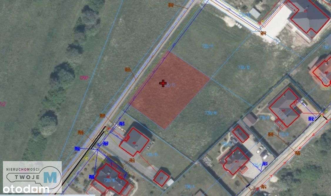 Działka budowlana z mediami Wiśniowa, Kostomłoty I-2