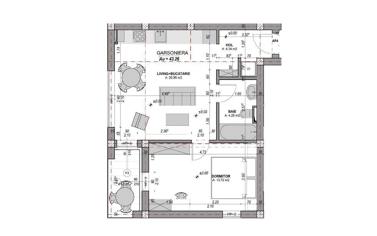 Ap 2 camere si balcon, aer conditiomat, incalz. pardoseala, jaluzele - Imagine principală: 2/4