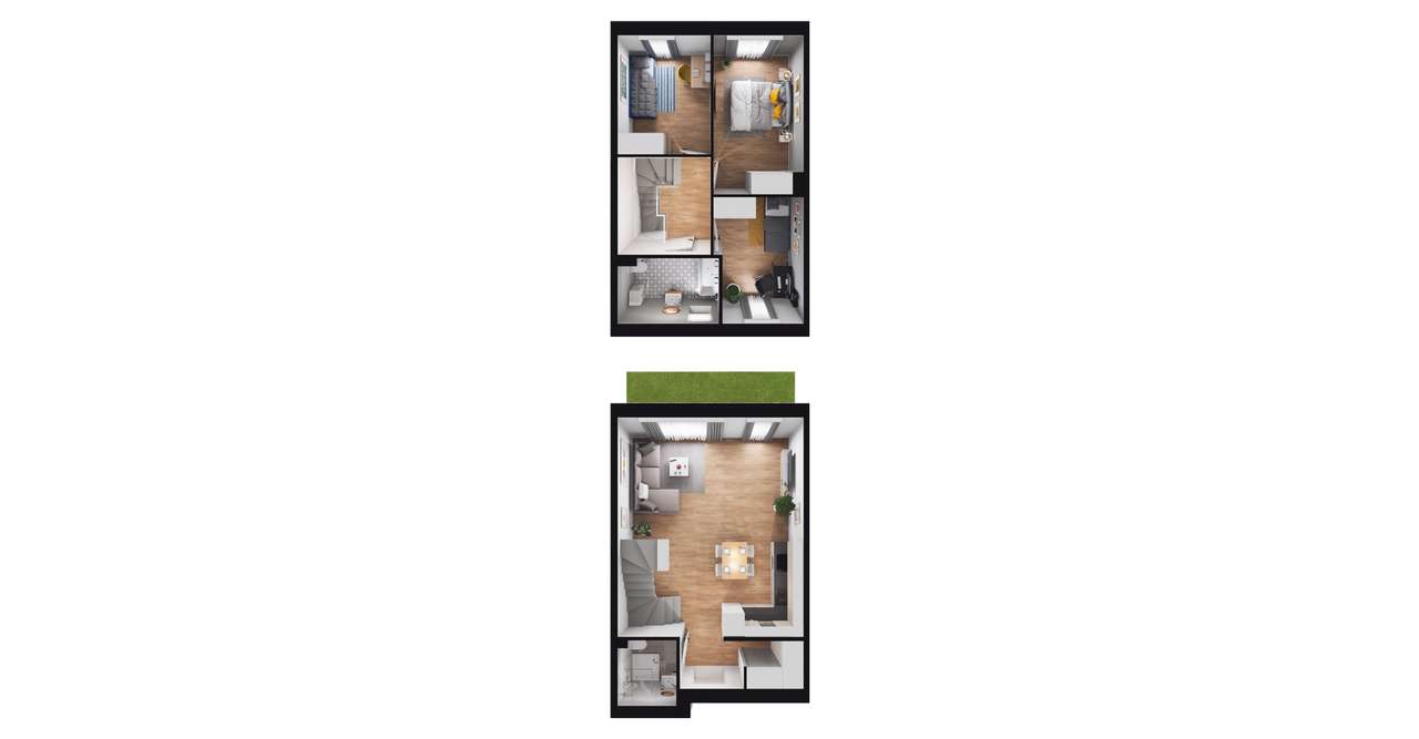 4-pokojowy dom 86m2 + ogródek Bezpośrednio - Pełny obrazek: 2/7