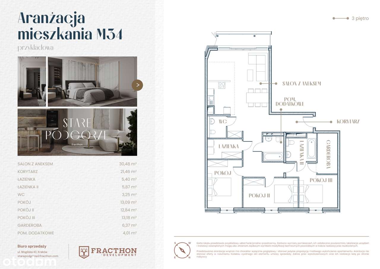 4-pokojowe mieszkanie 115m2 + balkon Bez Prowizji - Pełny obrazek: 2/7
