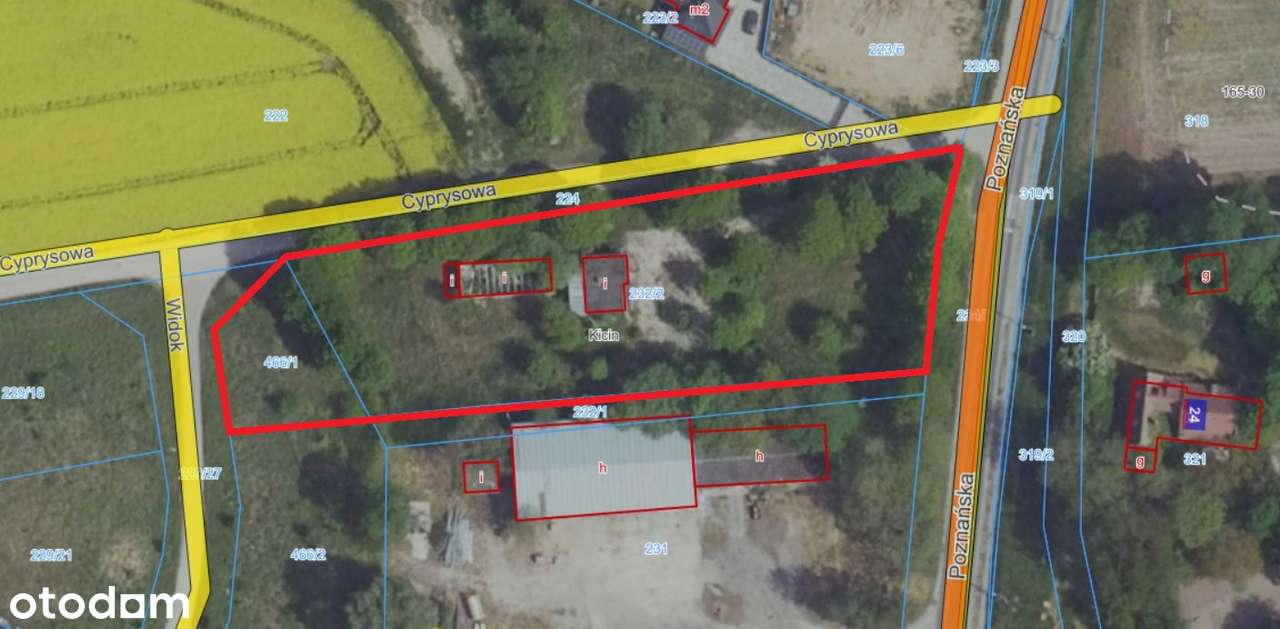 Działka usługowa Kicin plan zagospodarowania terenu Czerwonak-6