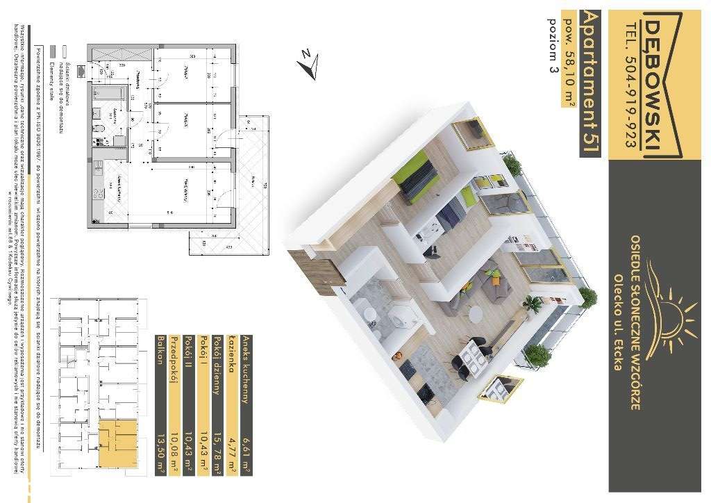 Słoneczne Wzgórze M51 C2 58,10m2 - Pełny obrazek: 2/15