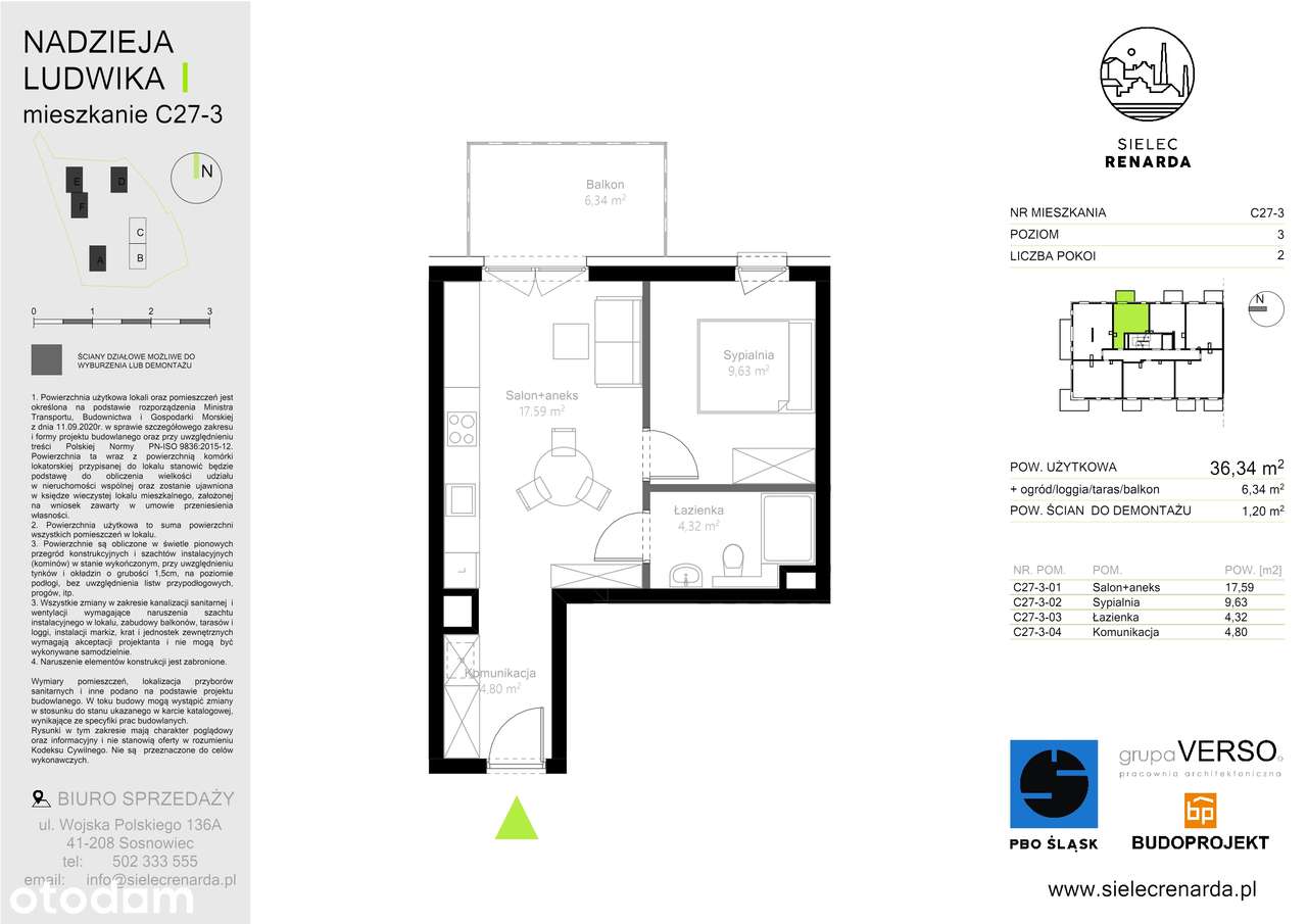 Sielec Renarda | etap 2 | mieszkanie 2-pok. | C27 - Pełny obrazek: 2/8