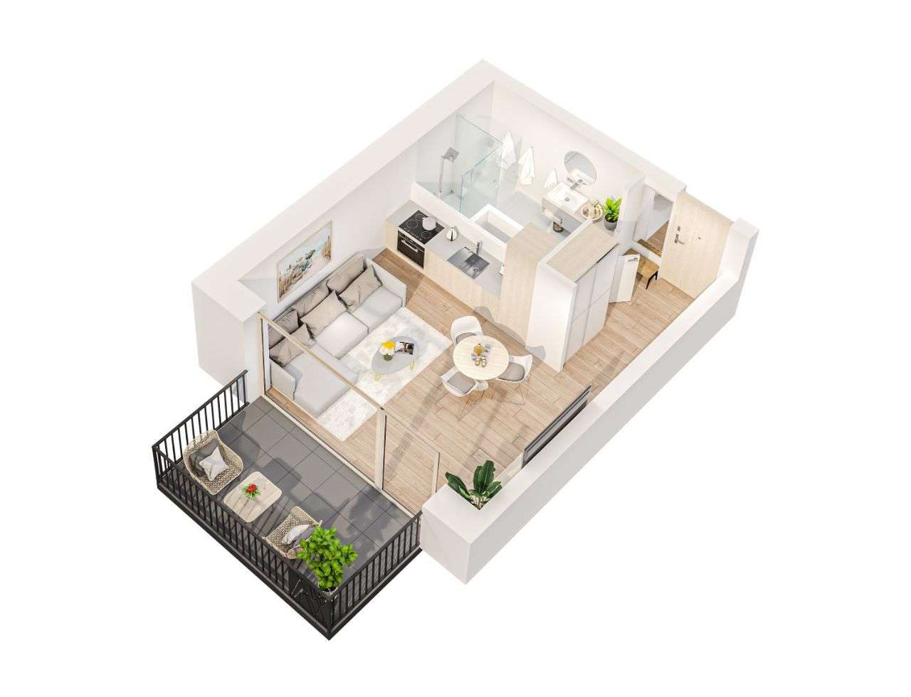 Nowe - Ustronie Morskie, Jantarowa 4 | 27,85 m kw - Pełny obrazek: 1/7