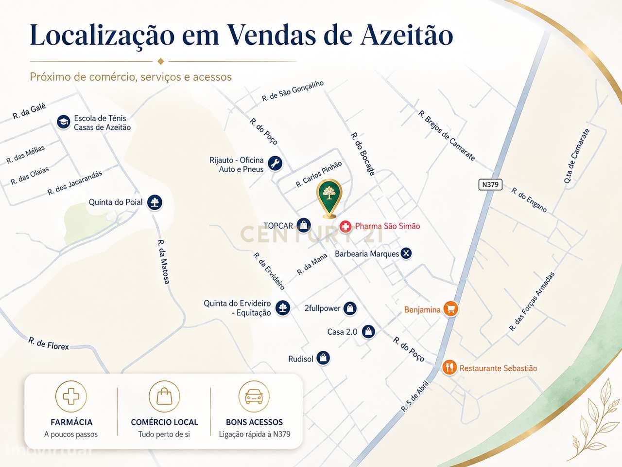 Terreno 461 m² para moradia em Azeitão-4