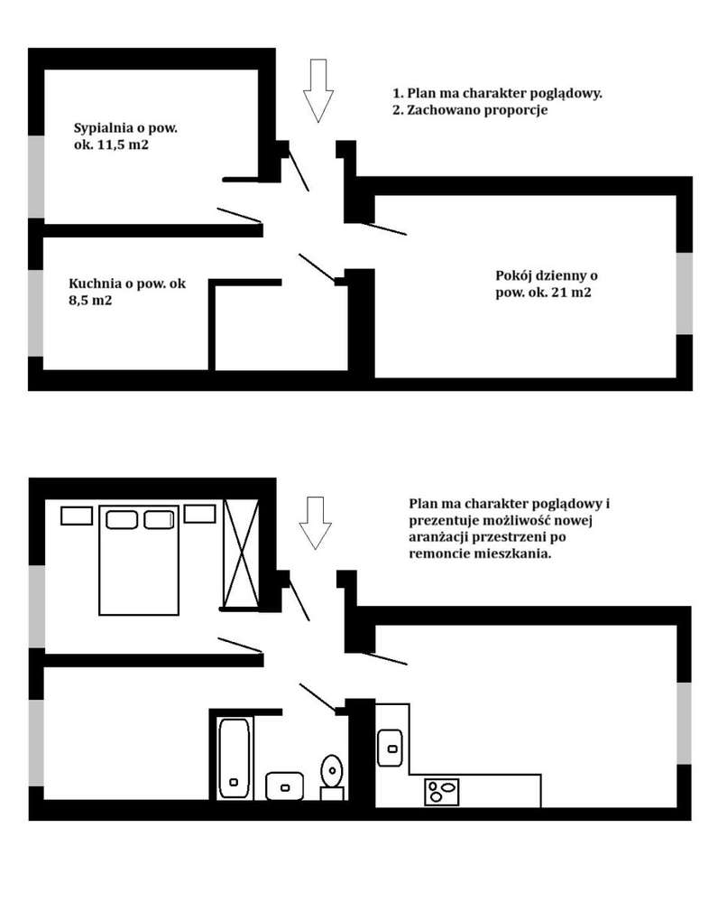 2/3 pokoje do własnej aranżacji, Śródmieście/Wola-1