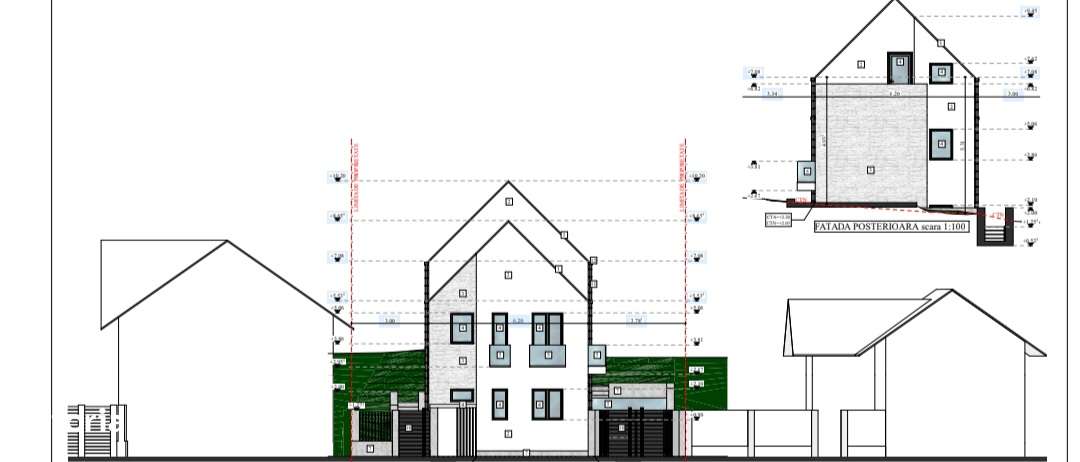 Teren 455 mp,cu proiect de casa pe 4 nivele,S+P+E+M,str PREDEAL - Imagine principală: 3/8