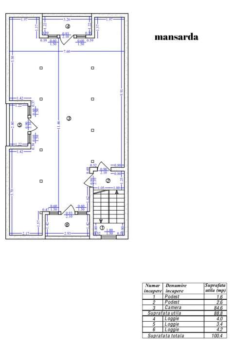 Casa S+P+E+M, 5 dormitoare, mansarda 85 mp, garaj – zona Brancoveanu-17