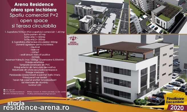 DEZVOLTATOR, inchiriez Spatiu Comercial PLAN etaj 1, Lift + ISU