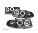 FARÓIS ANGEL EYES PARA OPEL ASTRA F 91-94 BLACK PRETO - 2