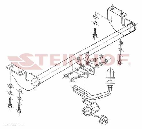 POLSKI HAK HOLOWNICZY STEINHOF + WIĄZKA 7PIN TOYOTA AVENSIS II 2 T25 T26 KOMBI ESTATE od 2003-2009 - 13