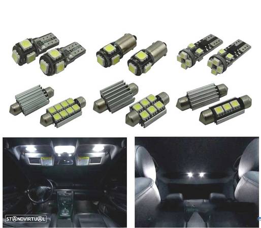 KIT COMPLETO 17 LAMPADAS LED INTERIOR PARA AUDI A4 S4 B5 SOMENTE SEDAN 96-01 - 1