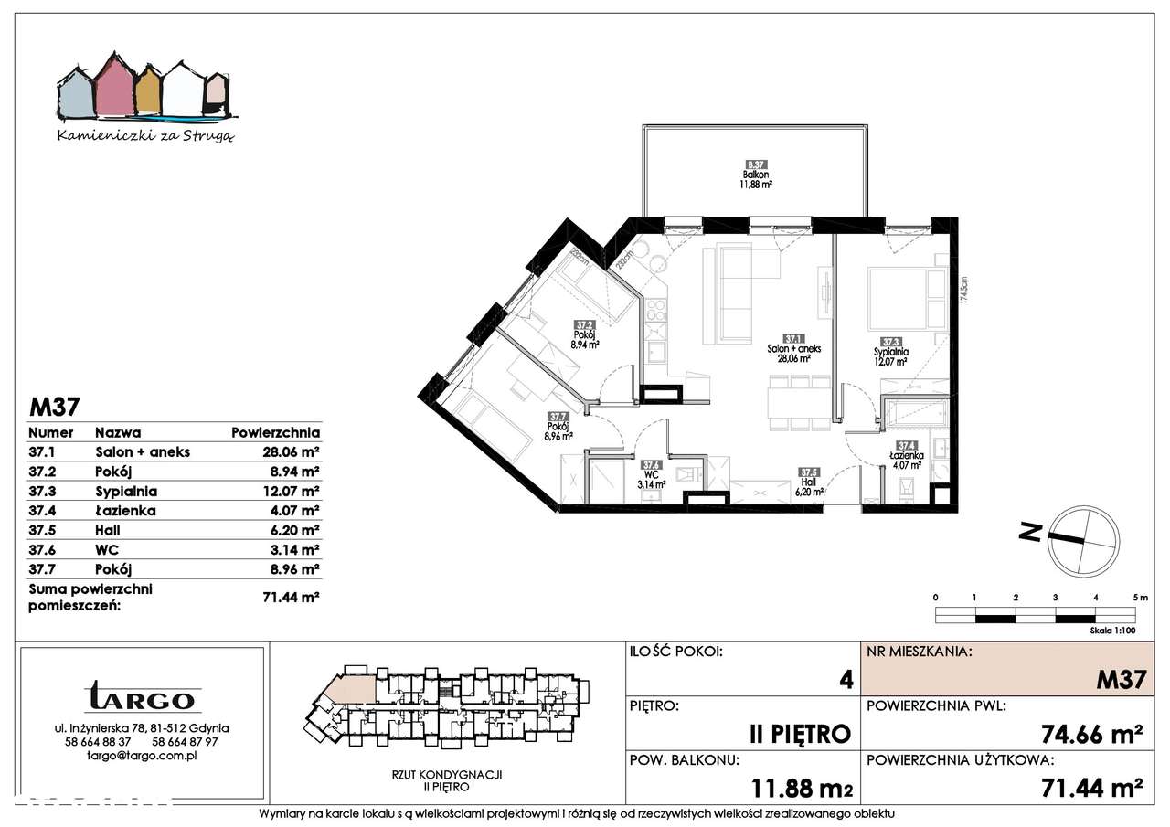 4-pokojowe mieszkanie 71m2 + balkon Bez Prowizji - Pełny obrazek: 2/7