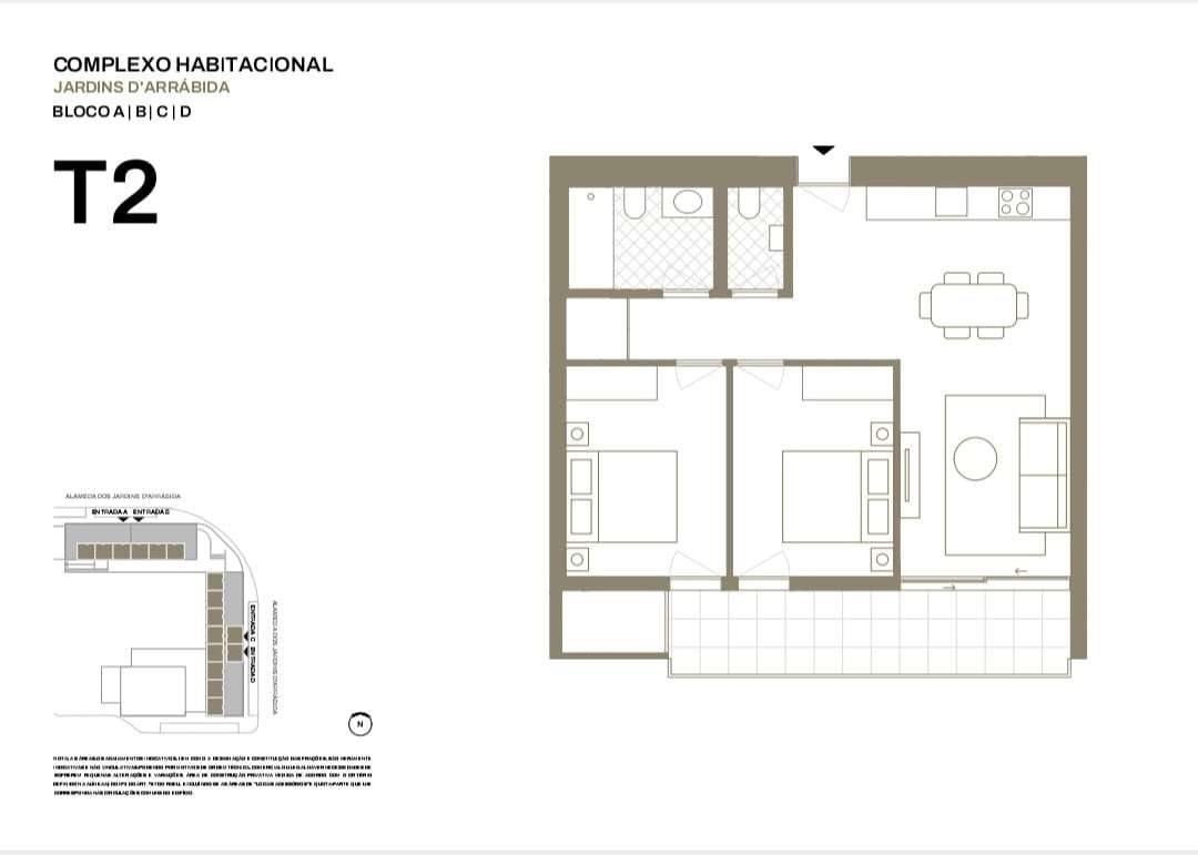 Excelente T2 Construção Jardins Arrábida-10