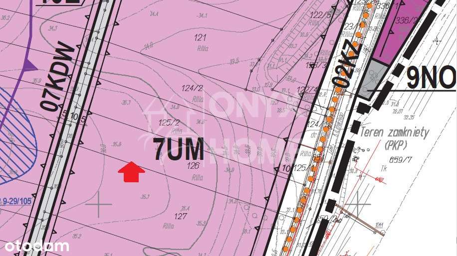 Kobylnica ul. Kilińskiego, działka objęta Mpzp-9