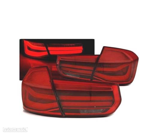 FAROLINS TRASEIROS LED PARA BMW F30 LIMOUSINE 11-15 RED VERMELHO - 1