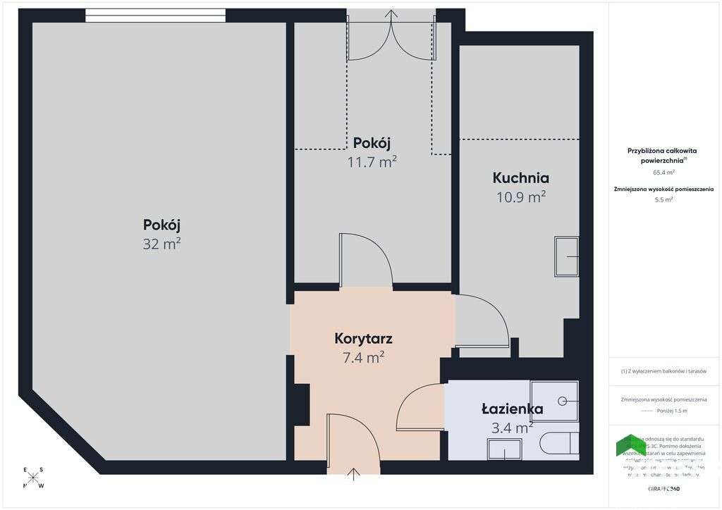 2 pokoje, 2 piętro, duży salon, centrum Plewisk-10