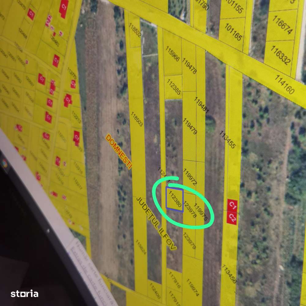 Teren 400 mp Domnesti - toate utilitatile! Certificat de urbanism - Imagine principală: 2/2