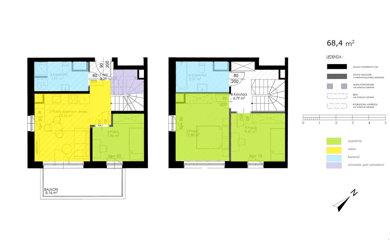 Mieszkanie  dwupoziomowe 3 sypialnie, realizacja 4Q/2026 - CENA-1