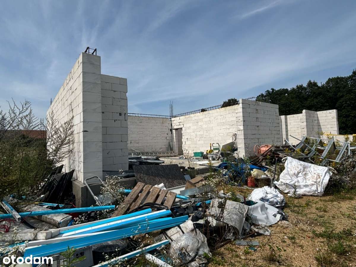 Działka z domem w budowie Prężyce Okazja! 1600 m2-4