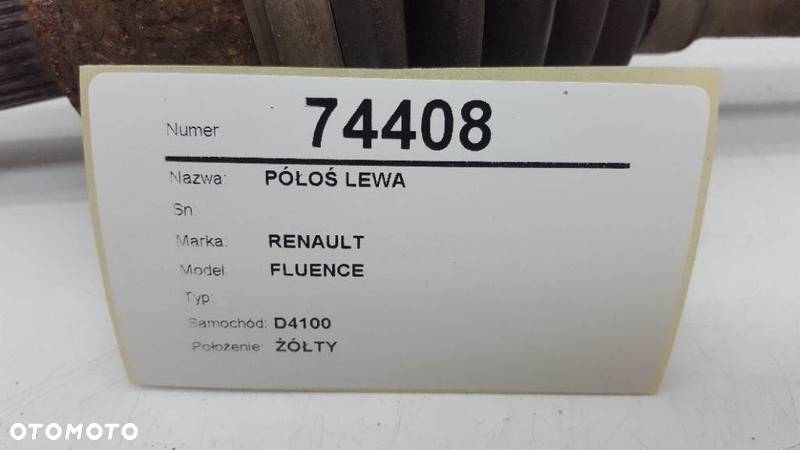 PÓŁOŚ LEWA RENAULT FLUENCE 2010 2.0 16V BENZYNA EU - 4