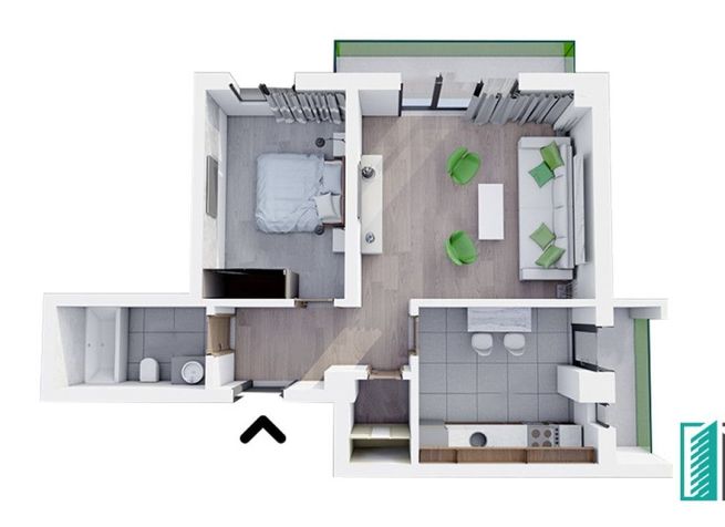 Apartament  2 camere Bucium , 60 metri, etaj 1 Cod:139186