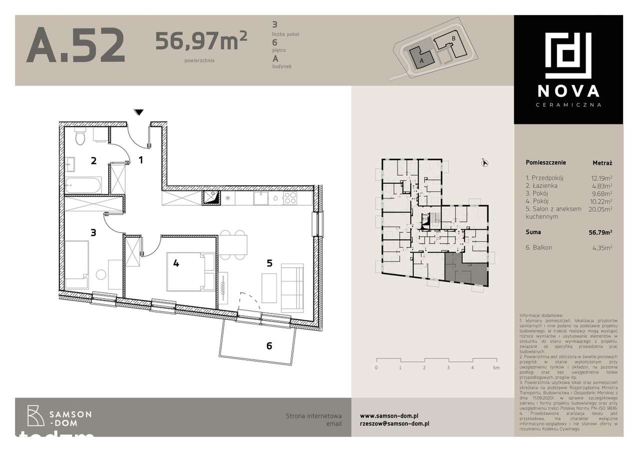 Nova Ceramiczna  | mieszkanie 3-pok. | A52 - Pełny obrazek: 2/9