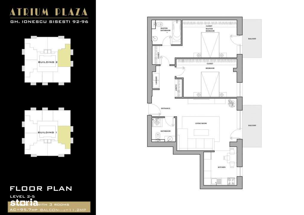 0% | Apartament 3 camere NOU, decomandat, 86 mp, 2 bai  | Atrium - Sis-10