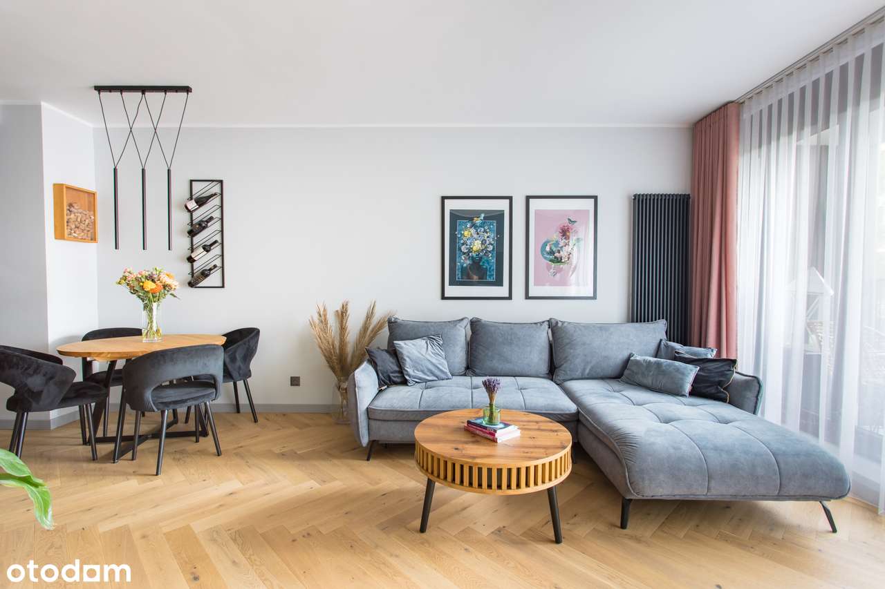 Nowoczesne 2 pokoje | widok na rzekę i zielone patio | centrum miasta-0