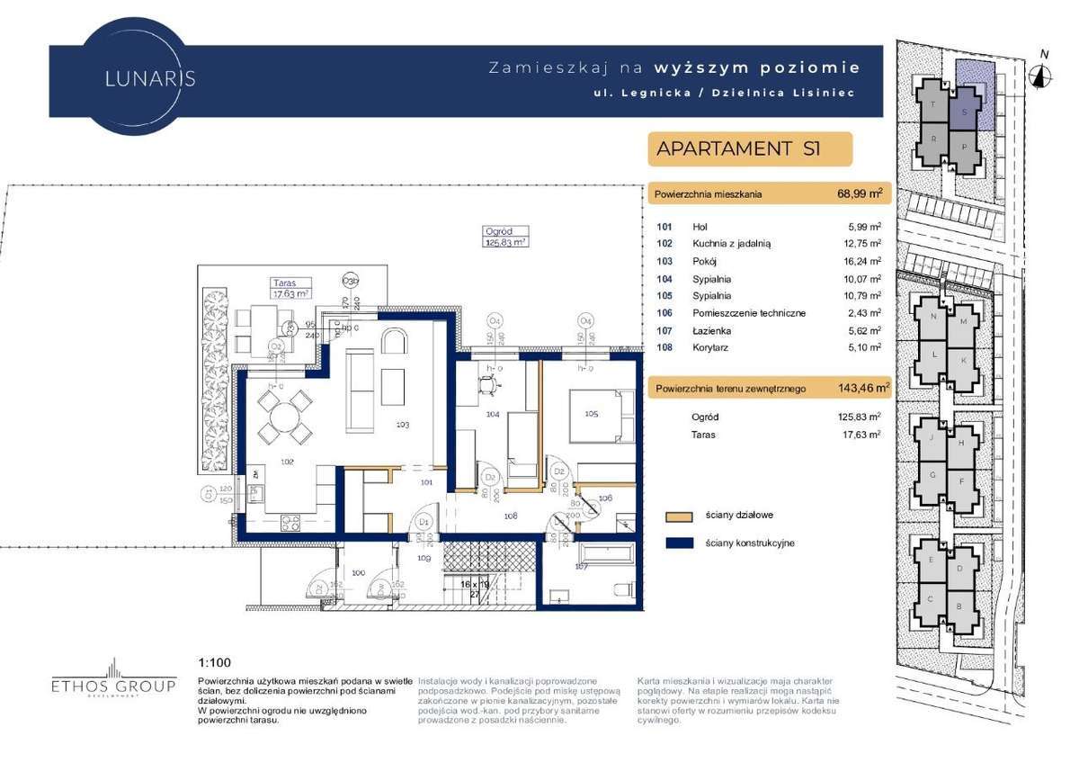 OSTATNI APARTAMENT Z OGRÓDKIEM / 3 POKOJE / LISINIEC - Pełny obrazek: 2/10