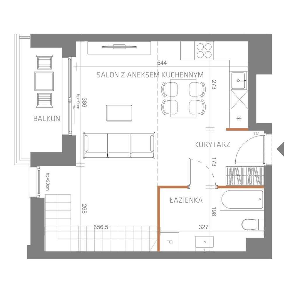 InCity - Penthouse z tarasem na dachu 100/M3 - Pełny obrazek: 4/19