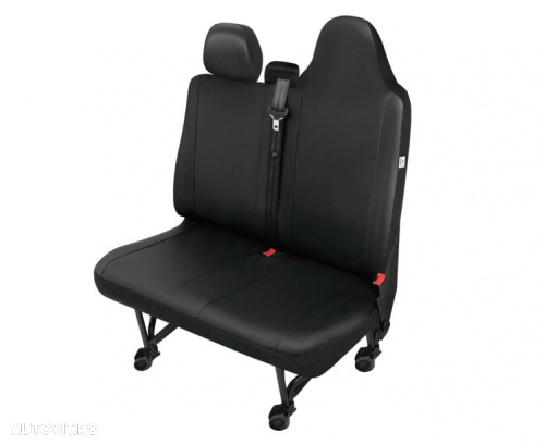 Husa bancheta cu doua locuri Practical DV2 Master imitatie piele neagra, pentru Renault Master III , Opel Movano III , Nissan NV 400, dupa 2010 - 1