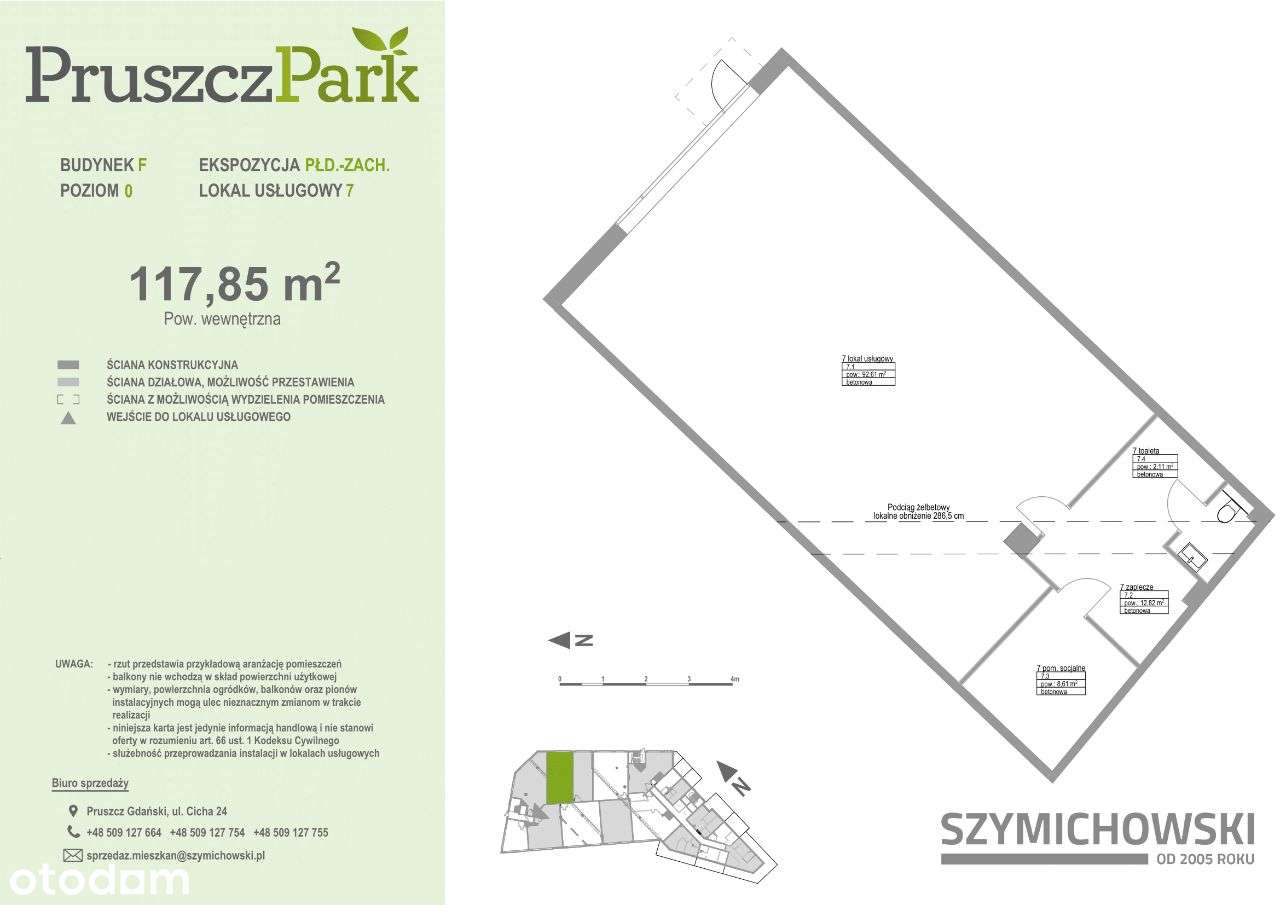 PRUSZCZ PARK F - lokal usługowy 0.A.7 - 117,85 m2 - Pełny obrazek: 4/18